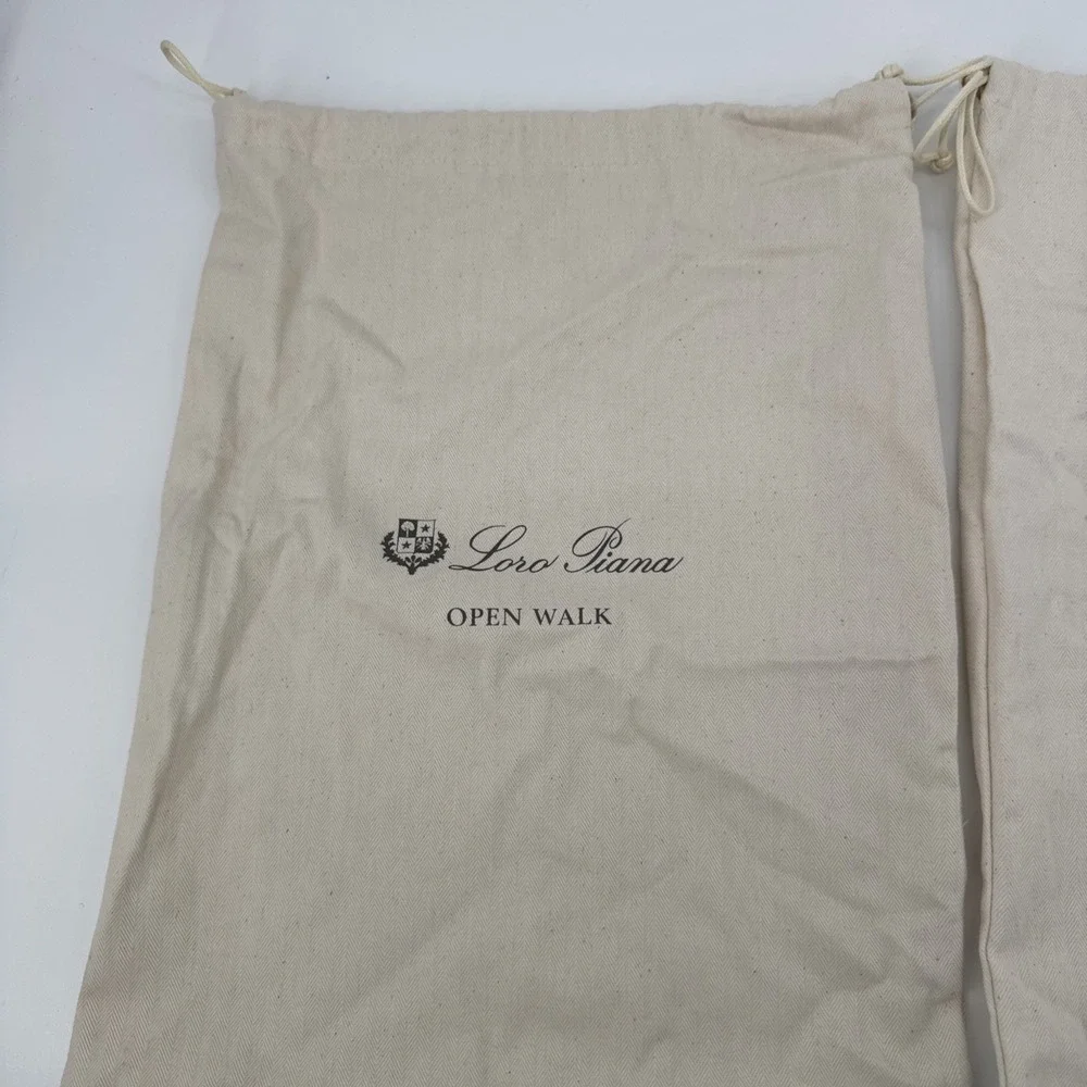 Loro Piana Open Walk Italy Shoe Dust Bag 2 Cotton 15